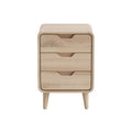 Minimalist Wooden Nightstand with Three Drawers