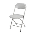 Portable Folding Chair with Steel Frame and Plastic Seat